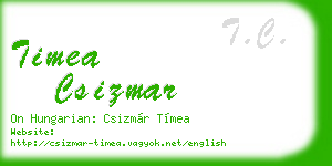 timea csizmar business card
